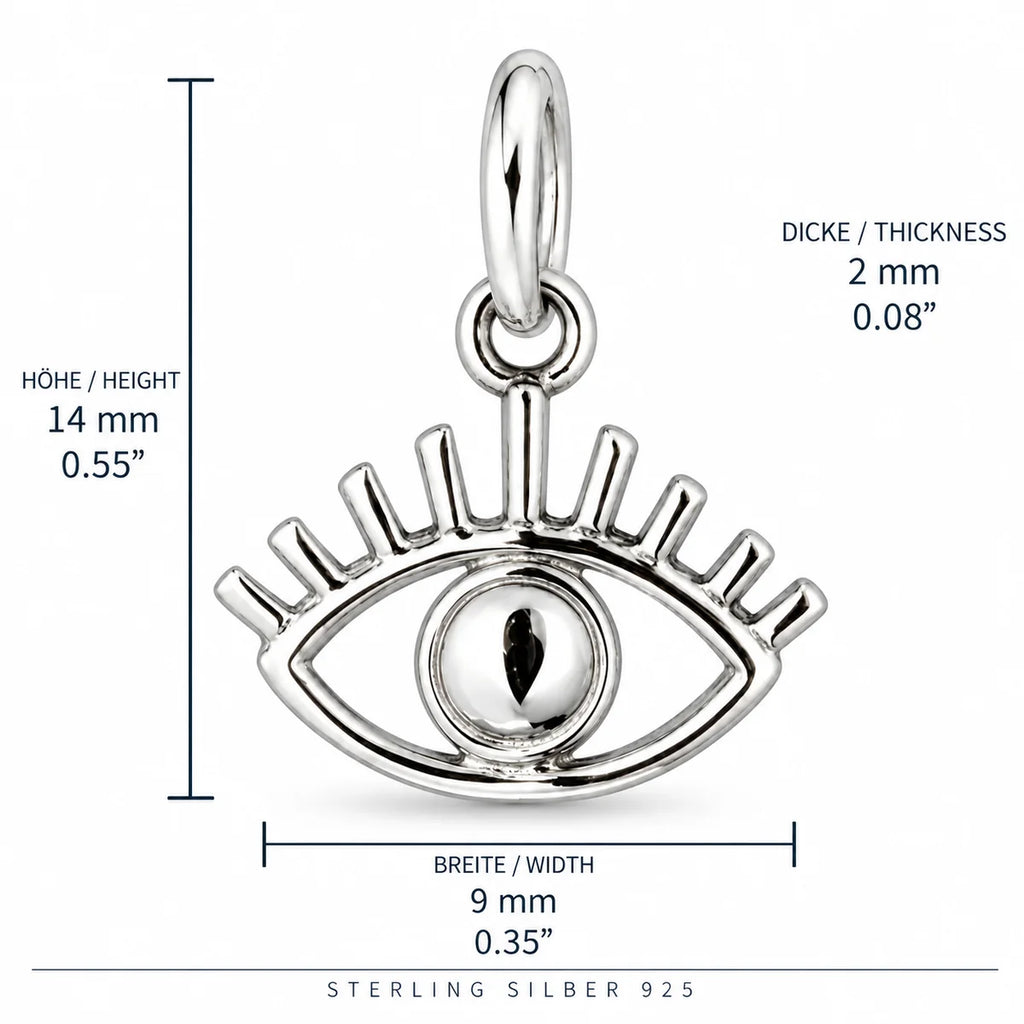 Silber 925 Auge Anhänger – Nazar Schutzsymbol im minimalistischen Design
