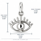 Silber 925 Auge Anhänger – Nazar Schutzsymbol im minimalistischen Design