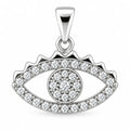 Silber 925 Nazar Auge Anhänger mit funkelndem Steinbesatz – Evil Eye