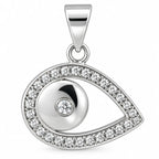 Silber 925 Nazar Auge Anhänger mit funkelndem Steinbesatz – Evil Eye