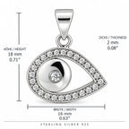 Silber 925 Nazar Auge Anhänger mit funkelndem Steinbesatz – Evil Eye
