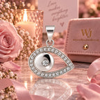 Silber 925 Nazar Auge Anhänger mit funkelndem Steinbesatz – Evil Eye