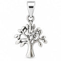 Silber 925 Lebensbaum Anhänger – Baum des Lebens mit Blättern
