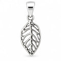 Silber 925 Blatt Anhänger – Filigranes Design mit Blattadern