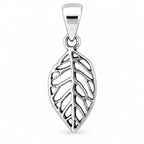 Silber 925 Blatt Anhänger – Filigranes Design mit Blattadern