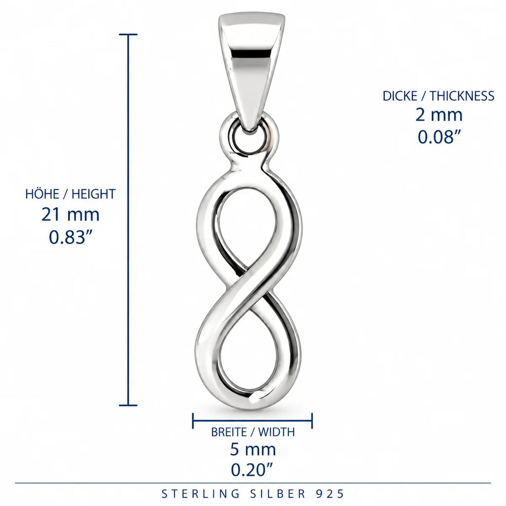 Silber 925 Unendlichkeit Anhänger – Infinity Symbol der ewigen Verbundenheit
