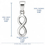 Silber 925 Unendlichkeit Anhänger – Infinity Symbol der ewigen Verbundenheit
