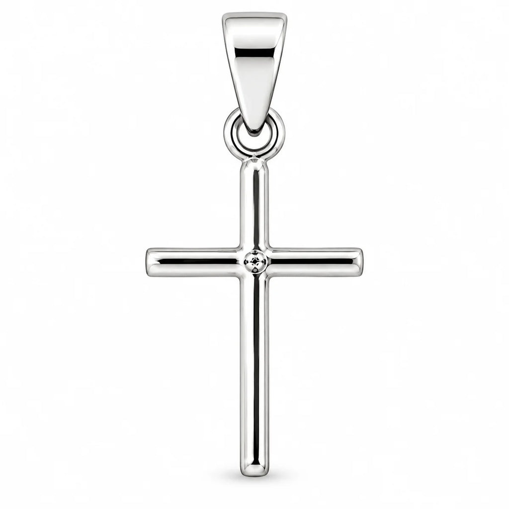 Silber 925 Kreuz Anhänger – Klassisches Silberkreuz mit polierter Oberfläche
