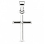 Silber 925 Kreuz Anhänger – Klassisches Silberkreuz mit polierter Oberfläche