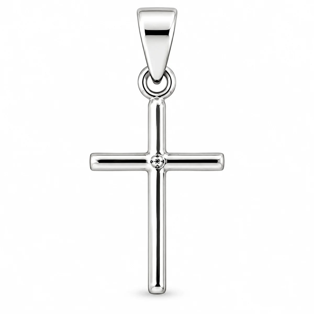 Silber 925 Kreuz Anhänger – Klassisches Silberkreuz mit polierter Oberfläche