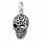 Silber 925 Totenkopf Anhänger mit Ornamenten – Skull Schmuck