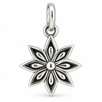 Silber 925 Blumen Anhänger mit acht Blütenblättern – Vintage