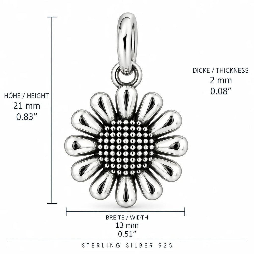 Silber 925 Gänseblümchen Anhänger – Floraler Silberschmuck