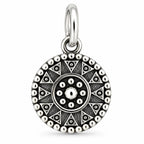 Silber 925 Mandala Anhänger rund – Geometrisches Vintage-Ornament