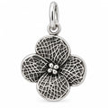 Silber 925 Blumen Anhänger mit vier Blütenblättern – Vintage Design