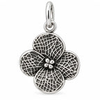 Silber 925 Blumen Anhänger mit vier Blütenblättern – Vintage Design