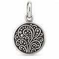 Silber 925 Runder Anhänger mit Ornamenten – Vintage Design