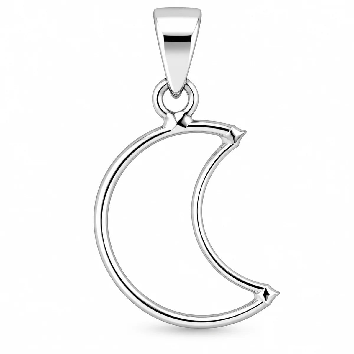 Silber 925 Mond Anhänger – Filigrane Mondsichel