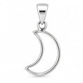 Silber 925 Mond Anhänger – Offene Mondsichel 20 mm