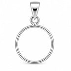 Silber 925 Kreis Anhänger rund Kettenanhänger minimalistisch