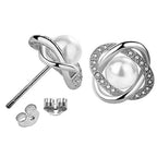 Elegante 925 Sterling Silber Ohrstecker mit Süßwasserperlen & Zirkonia – Klassisch & Zeitlos | WILLYS JEWELLERY