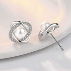 Elegante 925 Sterling Silber Ohrstecker mit Süßwasserperlen & Zirkonia – Klassisch & Zeitlos | WILLYS JEWELLERY