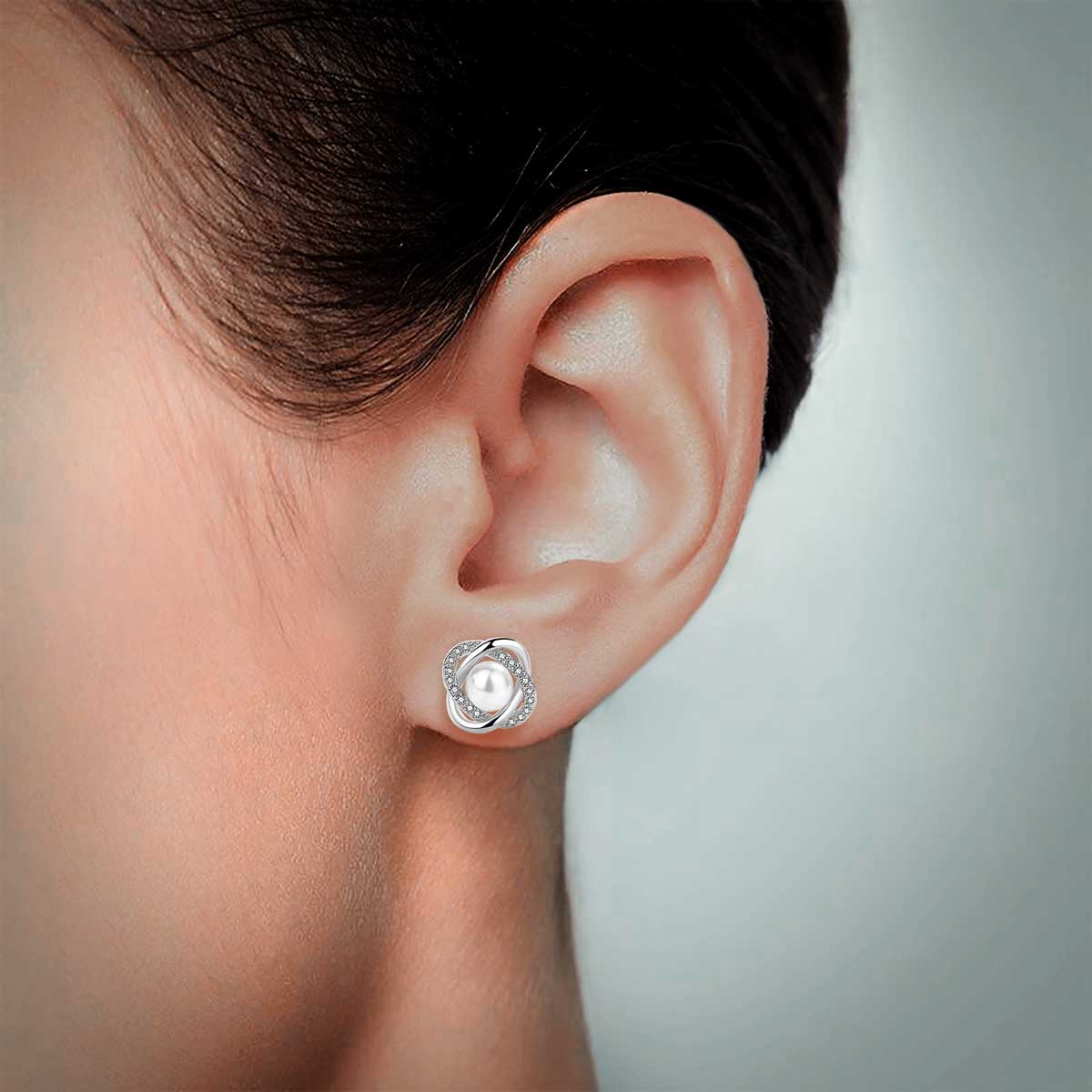 Elegante 925 Sterling Silber Ohrstecker mit Süßwasserperlen & Zirkonia – Klassisch & Zeitlos | WILLYS JEWELLERY