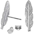 Elegante Feder Ohrstecker aus 925 Sterling Silber – Symbol für Stärke, Freiheit & Stil | WILLYS JEWELLERY