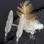 Elegante Feder Ohrstecker aus 925 Sterling Silber – Symbol für Stärke, Freiheit & Stil | WILLYS JEWELLERY