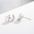 Elegante 925 Sterling Silber Ohrstecker mit weißen Süßwasserperlen – zeitlos & edel | WILLYS JEWELLERY
