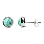Elegante Türkis Ohrstecker aus 925 Sterling Silber – Handgefertigter Schmuck für Damen | WILLYS JEWELLERY