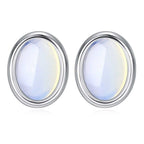 Elegante 925 Sterling Silber Ohrstecker mit Regenbogen-Mondstein – Magische Eleganz & Stil | WILLYS JEWELLERY