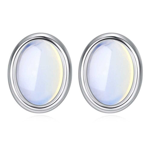 Elegante 925 Sterling Silber Ohrstecker mit Regenbogen-Mondstein – Magische Eleganz & Stil | WILLYS JEWELLERY