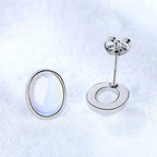Elegante 925 Sterling Silber Ohrstecker mit Regenbogen-Mondstein – Magische Eleganz & Stil | WILLYS JEWELLERY