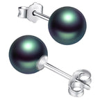 Ohrringe, Ohrstecker 925 Sterling Silber, mit Swarovski Perlen, Damen Antibakterieller Schmuck | WILLYS JEWELLERY
