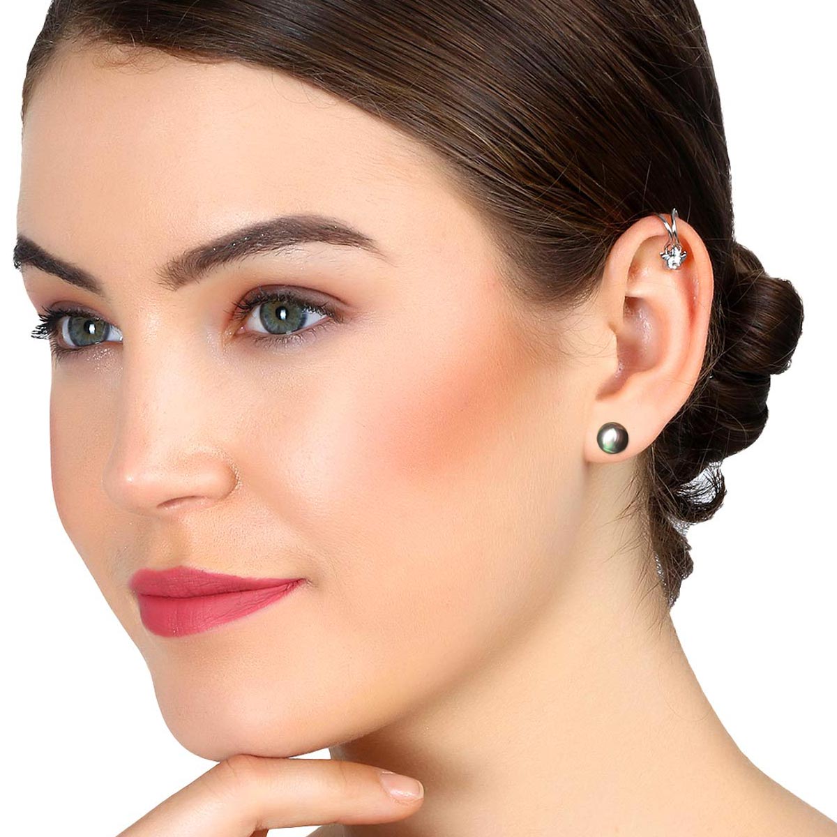 Ohrringe, Ohrstecker 925 Sterling Silber, mit Swarovski Perlen, Damen Antibakterieller Schmuck | WILLYS JEWELLERY
