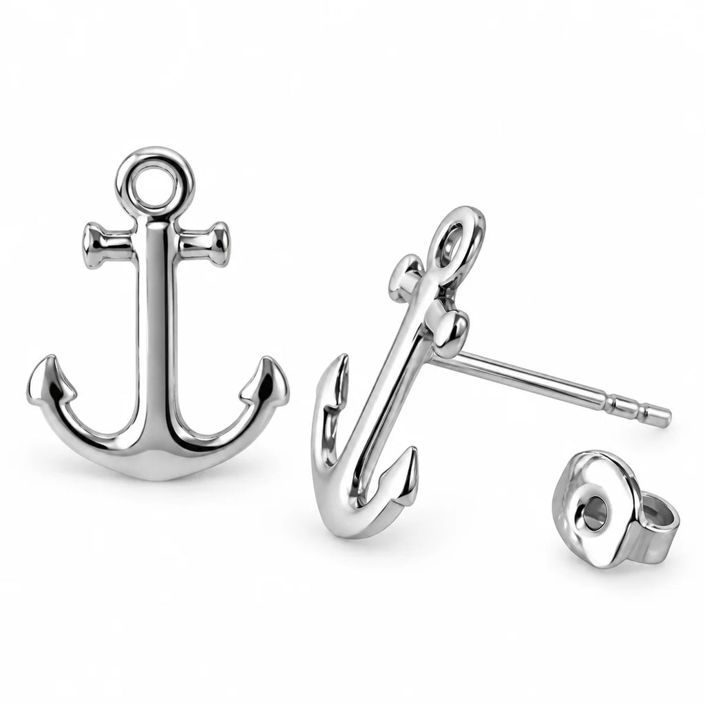 Anker Ohrstecker aus 925 Sterling Silber für Damen maritime Ohrringe als Geschenk