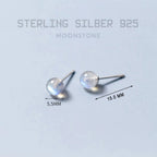 Elegante 925 Sterling Silber Ohrstecker mit Regenbogen-Mondstein – Stil, Glanz & Bedeutung | WILLYS JEWELLERY