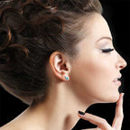 Elegante 925 Sterling Silber Ohrstecker mit Blau-Türkis Edelstein – Stil, Harmonie & Natürlichkeit | WILLYS JEWELLERY
