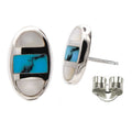 Elegante Ohrstecker aus 925 Sterling Silber mit Regenbogen-Mondstein & Türkis –handgefertigter Glanz | WILLYS JEWELLERY