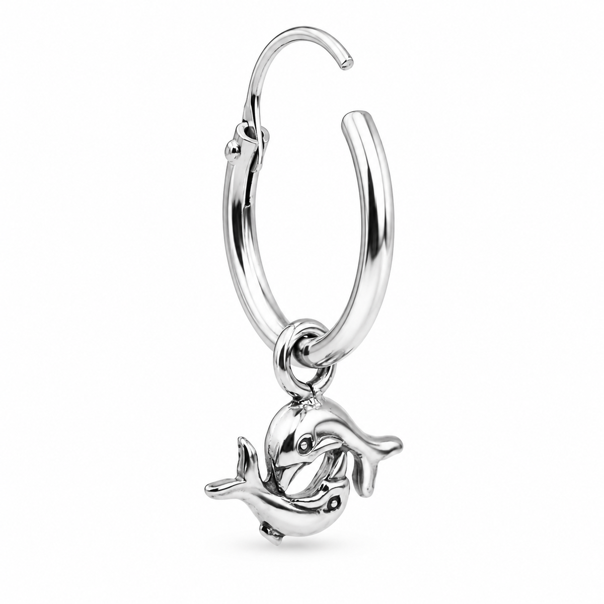 Delfin Creolen 925 Sterling Silber – zeitlose Ohrringe für Damen & Herren
